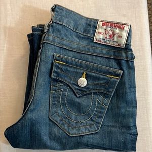True religion, low rise, boot cut jeans -27 waist
